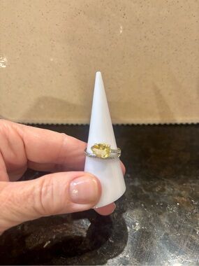 BP Size 7- Yellow Gemstone Halo Ring - Women's Jewelry Never Worn
